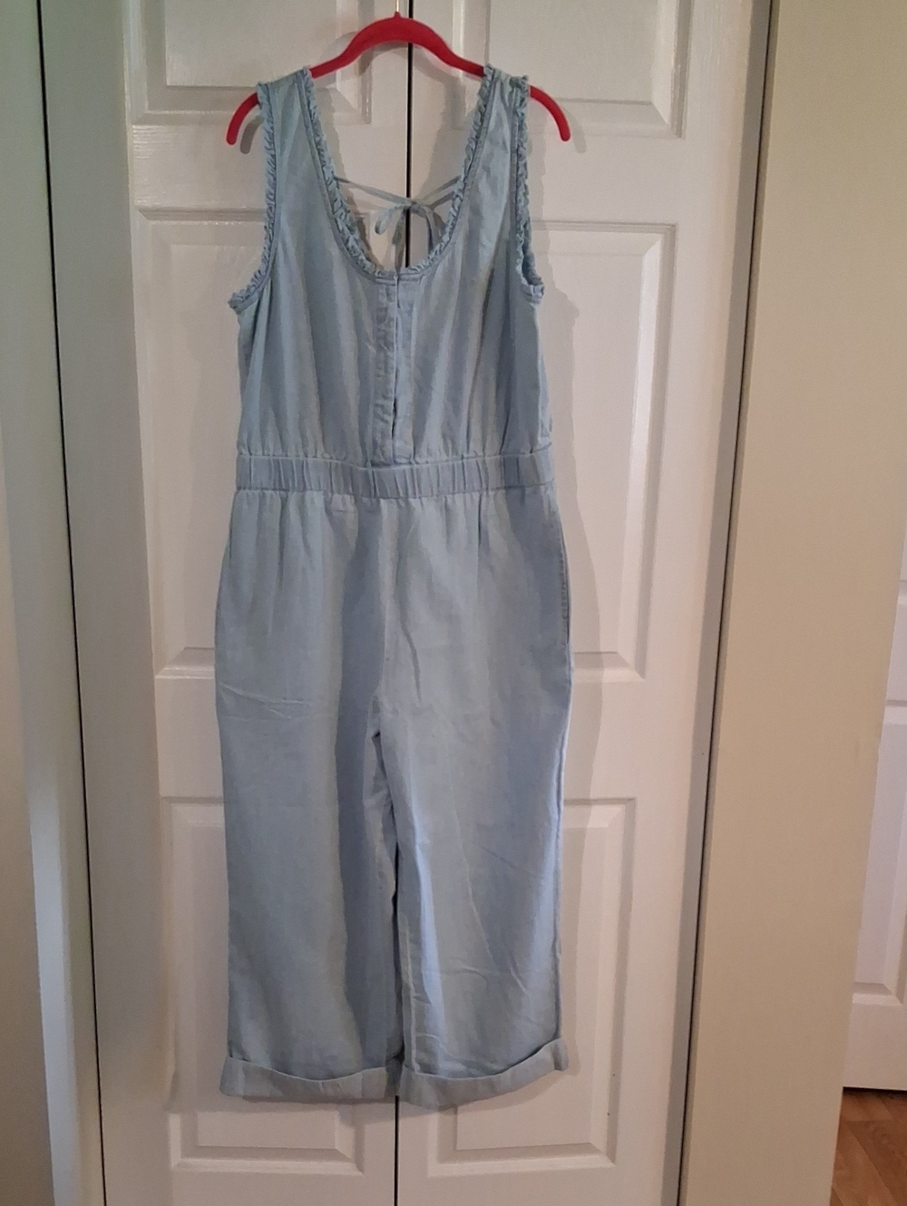 Light Blue Women's Denim Jumpsuit
